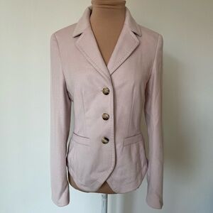 Escada 100% Cashmere Pink Button Front Fitted Blazer Jacket EUC Size DE 34 US 4